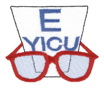 Eye Chart & Glasses Machine Embroidery Design