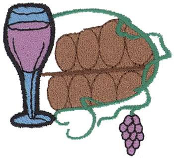 Wine Rack Machine Embroidery Design