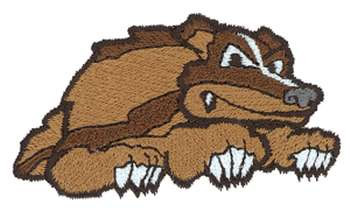 Badger Mascot Machine Embroidery Design
