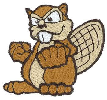 Beaver Mascot Machine Embroidery Design