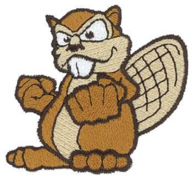 Picture of Beaver Mascot Machine Embroidery Design
