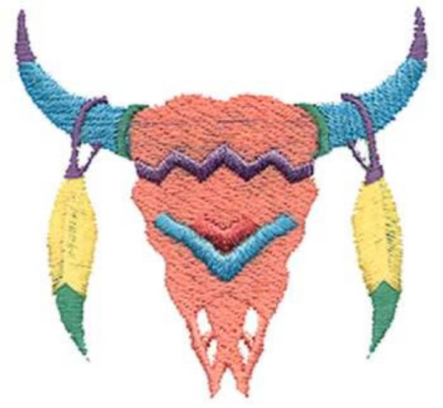 Picture of Animal Skull Machine Embroidery Design