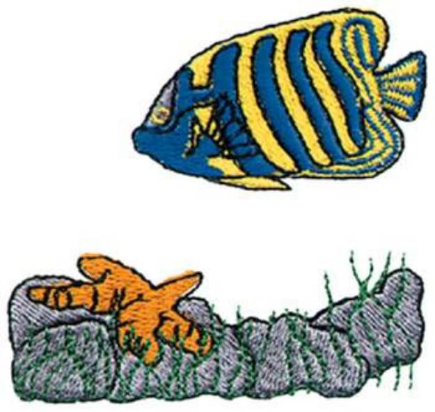 Picture of Regal Angelfish Machine Embroidery Design