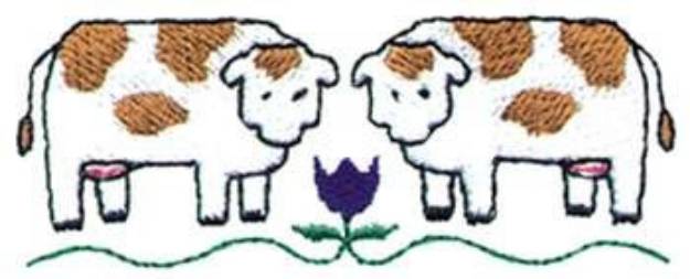 Picture of Cows Machine Embroidery Design