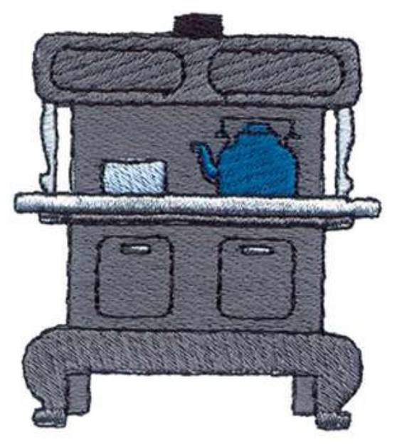 Picture of Old Stove Machine Embroidery Design