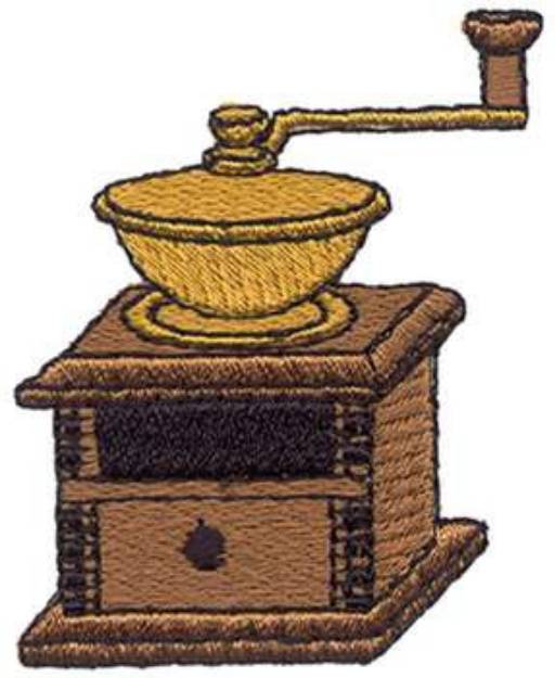 Picture of Coffee Grinder Machine Embroidery Design