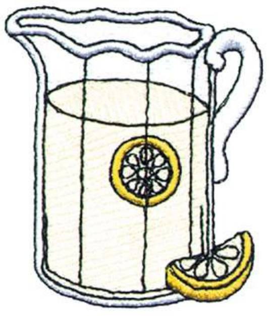 Picture of Lemonade Pitcher Machine Embroidery Design