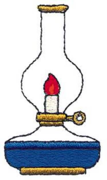 Picture of Kerosene Lamp Machine Embroidery Design