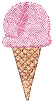 Ice-cream Cone Machine Embroidery Design