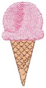 Picture of Ice-cream Cone Machine Embroidery Design
