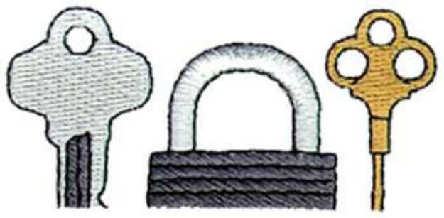 Picture of Locksmith Pocket Topper Machine Embroidery Design