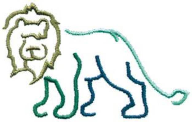 Picture of Lion Outline Machine Embroidery Design