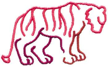Tiger Outline Machine Embroidery Design