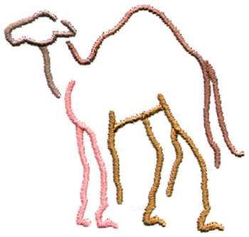 Camel Outline Machine Embroidery Design
