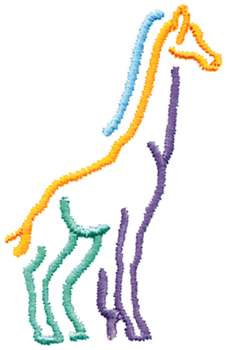 Giraffe Outline Machine Embroidery Design