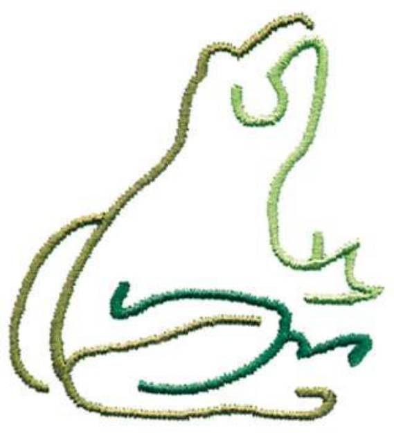 Picture of Frog Outline Machine Embroidery Design