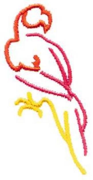 Picture of Parrot Outline Machine Embroidery Design