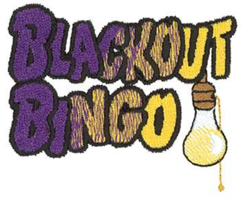 Blackout Bingo Machine Embroidery Design