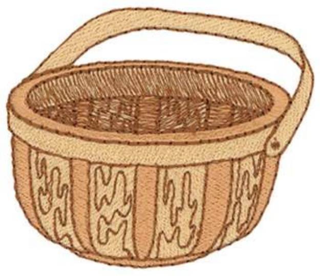 Picture of Empty Basket Machine Embroidery Design
