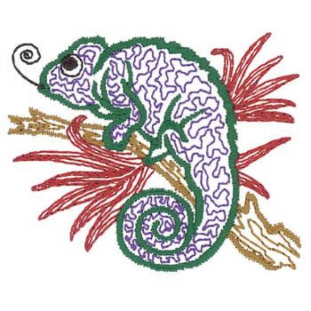 Picture of Chameleon Machine Embroidery Design