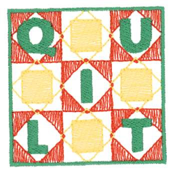 Quilt Logo Machine Embroidery Design