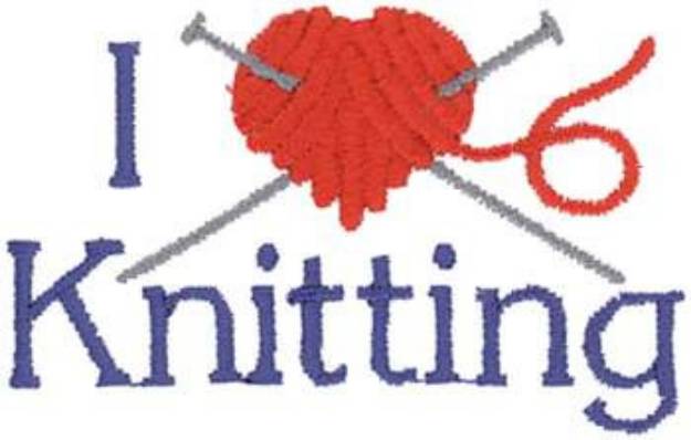 Picture of I Love Knitting Machine Embroidery Design