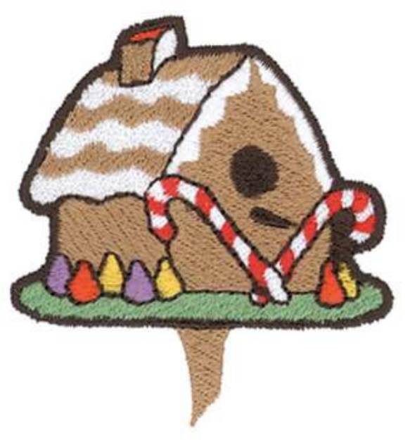 Picture of Gingerbread Birdhouse Machine Embroidery Design
