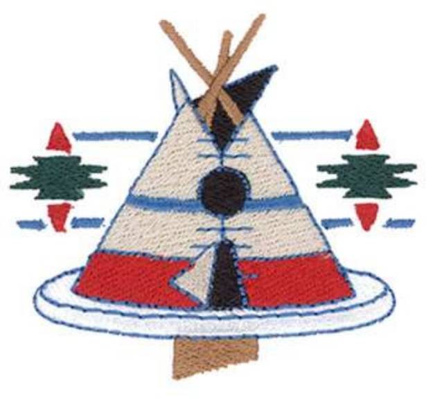 Picture of Tepee Birdhouse Machine Embroidery Design