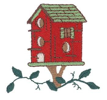 Condo Birdhouse Machine Embroidery Design