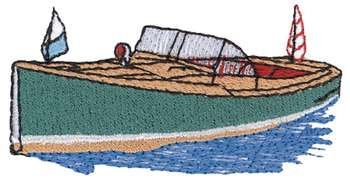 Antique Boat Machine Embroidery Design