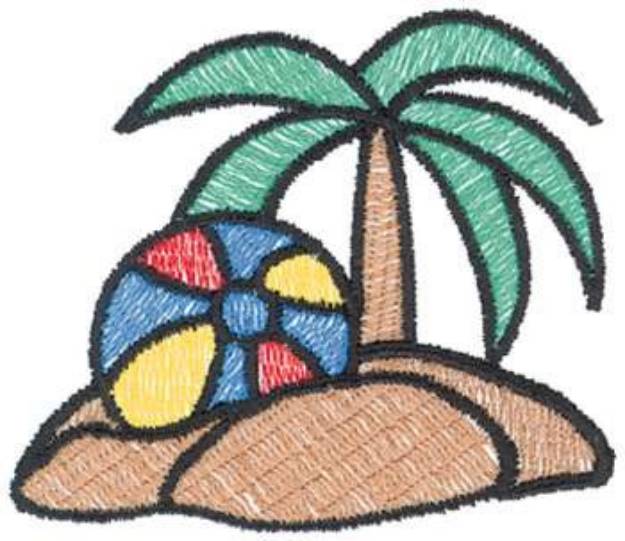 Picture of Beach Ball Machine Embroidery Design