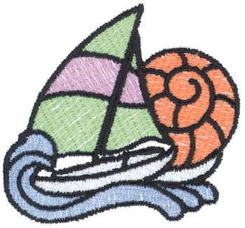Catamaran Machine Embroidery Design