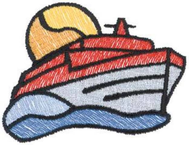 Picture of Cruise Ship Machine Embroidery Design