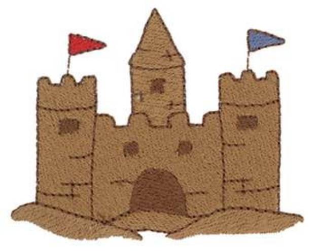Picture of Sand Castle Machine Embroidery Design