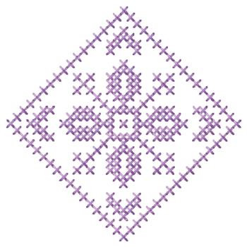Cross Stitch Diamond Machine Embroidery Design
