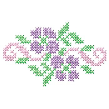 Purple Blossoms Machine Embroidery Design
