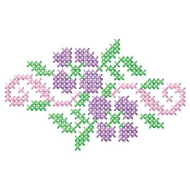 Picture of Purple Blossoms Machine Embroidery Design