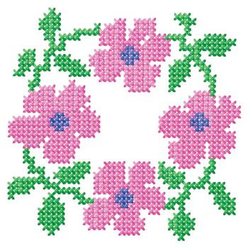 Flower Ring Machine Embroidery Design