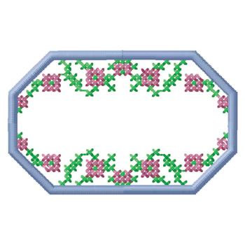 Cross Stitch Octagon Machine Embroidery Design