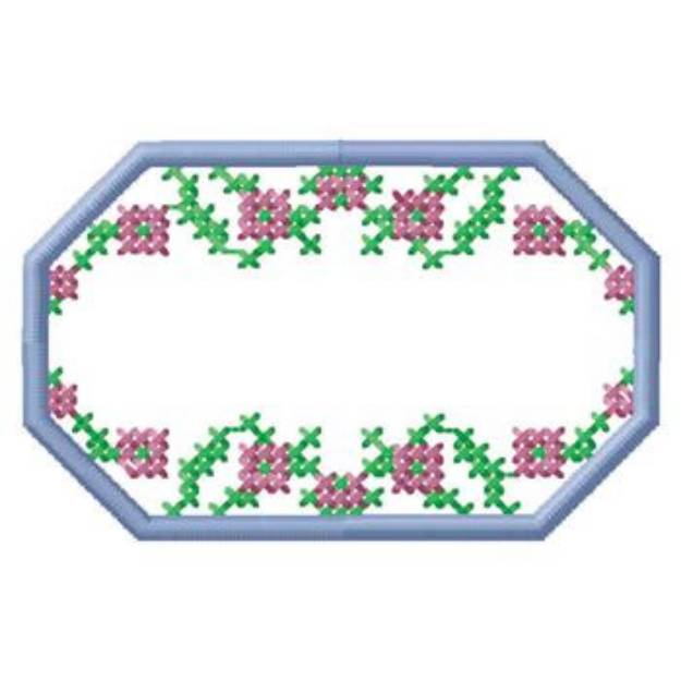 Picture of Cross Stitch Octagon Machine Embroidery Design