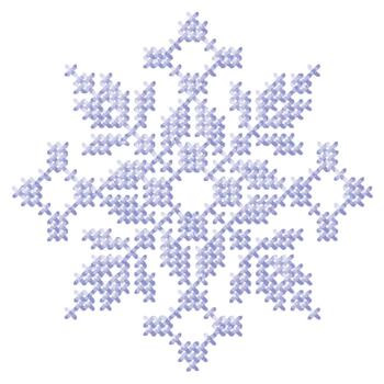 Cross Stitch Snowflake Machine Embroidery Design