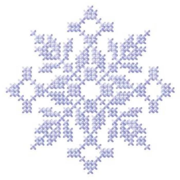 Picture of Cross Stitch Snowflake Machine Embroidery Design