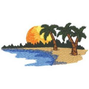 Picture of Beach Scene Machine Embroidery Design