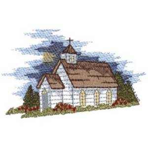 Picture of Country Church Machine Embroidery Design