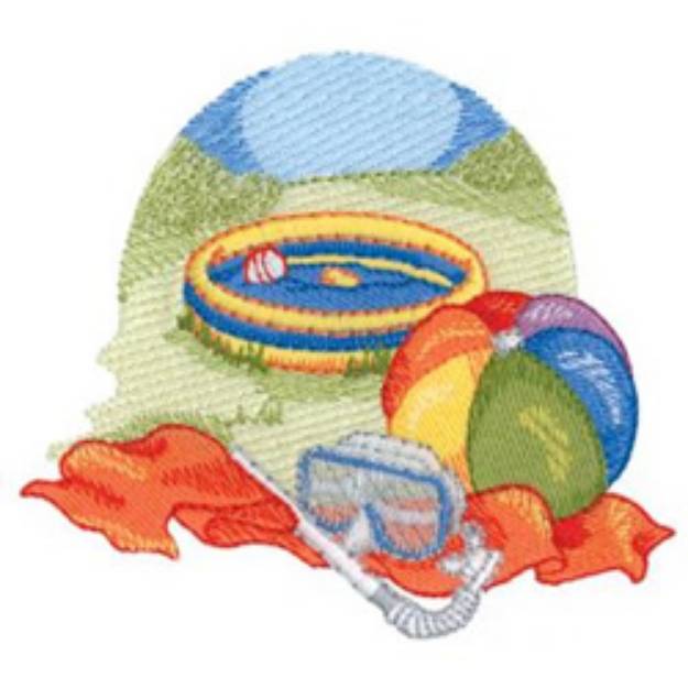 Picture of Swimming Pool Machine Embroidery Design