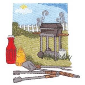 Picture of Backyard Grill Machine Embroidery Design