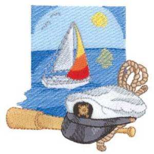 Picture of Sailing Machine Embroidery Design