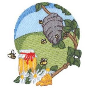 Picture of Honeybees Machine Embroidery Design