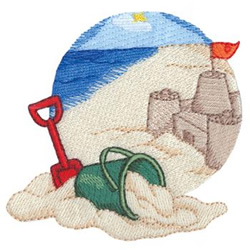 Sand Castles Machine Embroidery Design