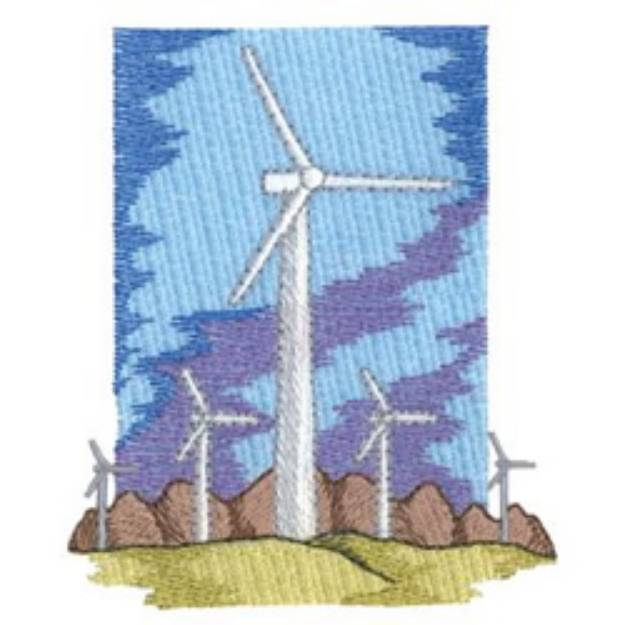 Picture of Wind Turbine Machine Embroidery Design